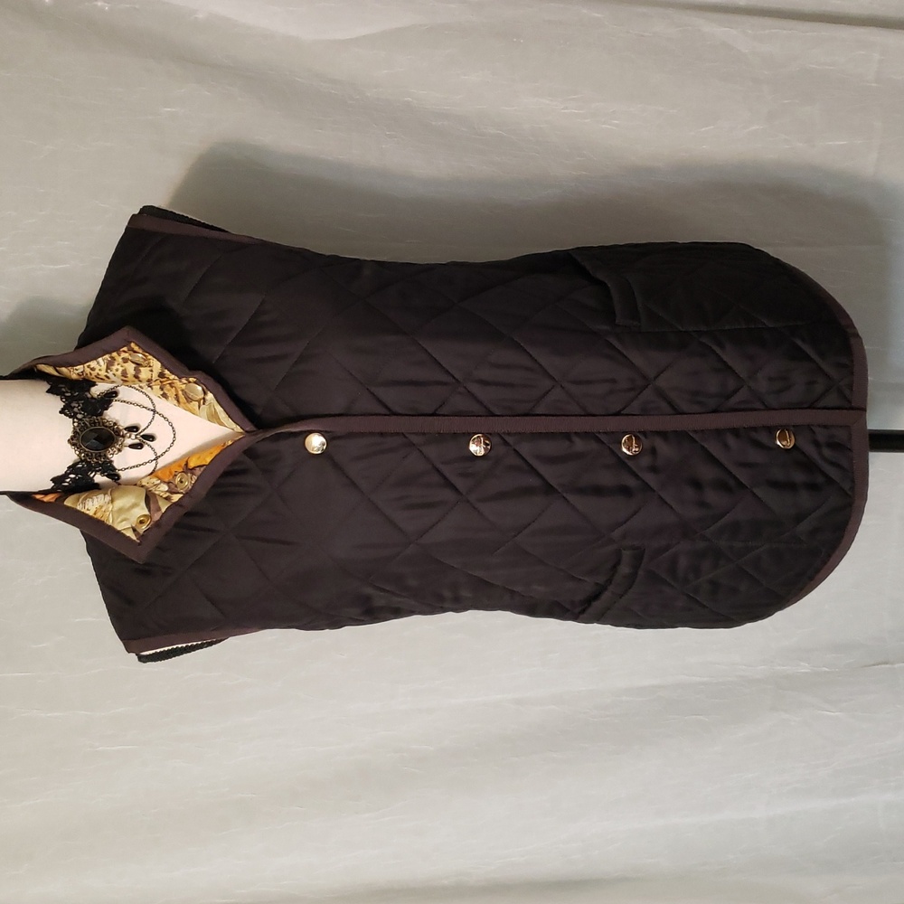 Rare fund Salvatore Ferragamo Floral and Animal Print Vest - Brown and Orange - Picture 5 of 16